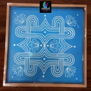 WJ1208 : 12 by 12 Wooden Square Rangoli Stencil