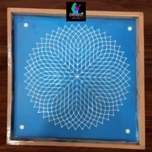 WJ1207 : 12 by 12 Wooden Square Rangoli Stencil