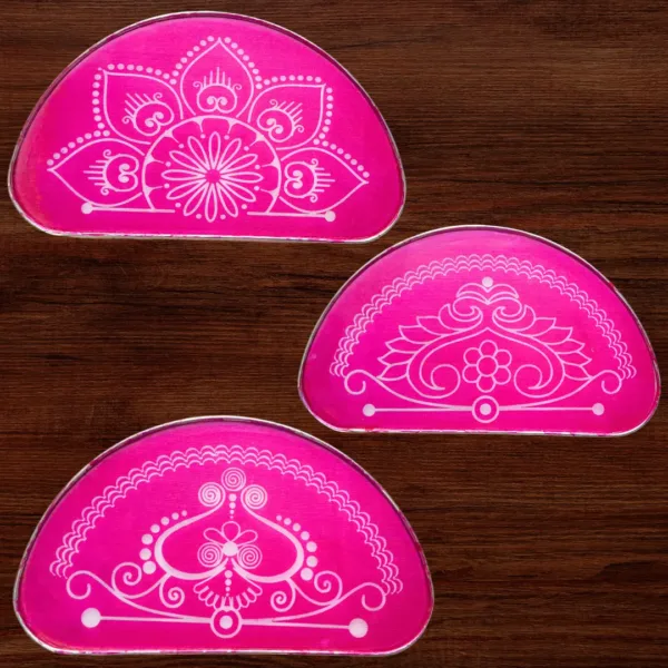 HC2: Half Circle Rangoli Set : 3pcs