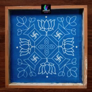 Lotus Swastik Kolam Stencil 12 inch