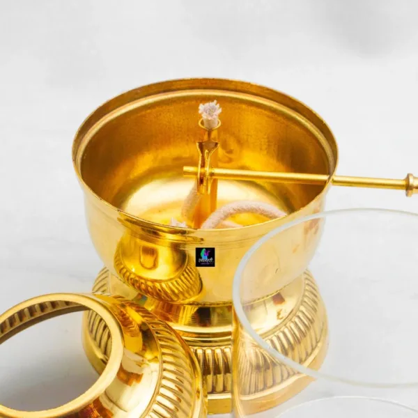 Small Akhand Diya with Adjustable Baati